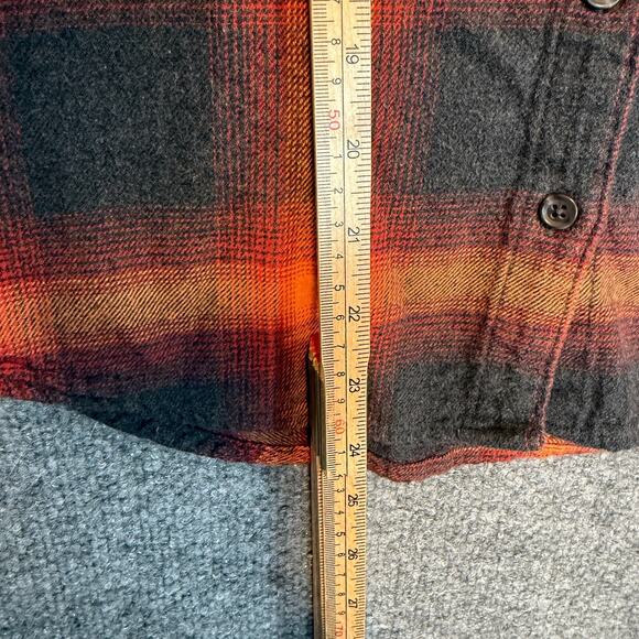 Old Navy Shirt Womens M The Boyfriend Shirt Taylor Swift Evermore Plaid Flannel - Picture 7 of 10